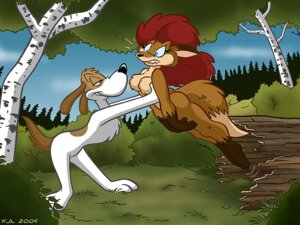 Rating: Questionable Score: 0 Tags: 2004 4:3 anthro blue_eyes breasts canid canine canis domestic_dog duo e621 featureless_breasts female fox hair karri_aronen male mammal phoxhunt red_hair tail toony User: bunchy7s