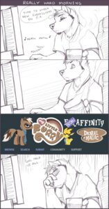 Rating: Safe Score: 0 Tags: 2011 anthro beverage canid canine canis coffee comic dialogue digital_drawing_(artwork) digital_media_(artwork) e621 english_text equid equine fender food furaffinity hasbro horse humor in_denial male mammal mascot monochrome morning my_little_pony pony rednef solo text the_truth wolf wolfy-nail wolfy-nail_(character) User: bunchy7s
