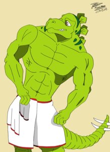 Rating: Questionable Score: 0 Tags: 2012 abs anthro biceps biped brown_eyes clothed clothing dinosaur e621 extreme_dinosaurs green_body green_skin hi_res male maxime-jeanne muscular muscular_anthro muscular_male ornithischian pecs pose prehistoric_species reptile scales scalie solo standing stegosaurian stegosaurus stegz tail thyreophoran topless towel towel_only User: bunchy7s
