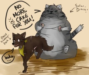 Rating: Safe Score: 0 Tags: :c ambiguous_gender anthro black_claws black_eyes black_nose blue_eyes blue_sclera brown_body brown_ears brown_fur brown_tail canid canine canis claws clothed clothed_feral clothing d:< dialogue domestic_cat duo e621 emoticon english_text felid feline felis feral frown fur grey_body grey_ears grey_fur grey_tail holding_object kerchief kerchief_only mammal mostly_nude neckerchief neckerchief_only neckwear nude obese on_ground open_mouth overweight paws quadruped red_eyes running scar simple_background sitting snout solarbyte speech_bubble tail teeth text tongue what wolf yellow_background yellow_clothing yellow_kerchief yellow_neckerchief User: bunchy7s