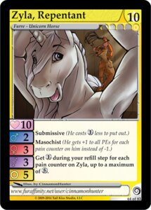 Rating: Questionable Score: 0 Tags: anthro bdsm brown_body brown_fur card card_template cat_o'_nine_tails cinnamonhunter digital_media_(artwork) duo e621 english_text equid equine flogging fur furoticon gender_symbol hair horn horse intersex_symbol male mammal murid murine mythological_creature mythological_equine mythology open_mouth rat rodent solo_focus symbol text trading_card trading_card_game trading_card_template unicorn whip white_body white_fur white_hair User: bunchy7s