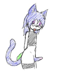 Rating: Explicit Score: 0 Tags: ab accessory alix_(angelbreed) angelbreed anthro biped blue_hair blue_penis clothed clothing crossdressing dildo domestic_cat e621 erection felid feline felis femboy garter genitals hair holding_dildo holding_object holding_sex_toy looking_at_viewer male mammal penis sex_toy short_hair sketch solo standing tail tongue trix_the_cat wide_hips User: bunchy7s