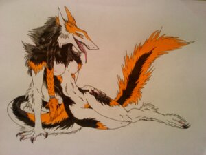 Rating: Questionable Score: 0 Tags: 4:3 anthro braided_hair breasts e621 female hair hi_res mammal nipples nude peitao pubes reclining sergal solo tail tongue User: bunchy7s