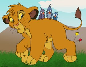 Rating: Safe Score: 0 Tags: avian beak bird blue_eyes child digitigrade disney e621 felid feral group lion male mammal pantherine quadruped tail tail_tuft the_lion_king tojo_(the_lion_king) tuft unknown_artist young young_feral User: bunchy7s