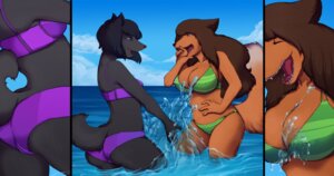 Rating: Questionable Score: 0 Tags: 2013 anthro bikini black_hair blue_eyes breasts brown_body brown_fur brown_hair camel_toe canid canine cleavage clothed clothing danae duo e621 fangs female fur hair hi_res lanae mammal open_mouth ronnie92 sea shipperke swimwear teeth tight_clothing tongue two-piece_swimsuit water wet User: bunchy7s