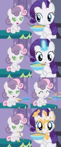 Rating: Safe Score: 0 Tags: 2013 absurd_res beavernator blowing blue_eyes bowl comic container e621 equid equine female food friendship_is_magic furniture glowing green_eyes hasbro hi_res horn levitation looking_at_viewer magic mammal messy my_little_pony mythological_creature mythological_equine mythology neonate rarity_(mlp) sitting steam sweetie_belle_(mlp) table unicorn young User: bunchy7s