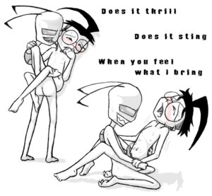 Rating: Explicit Score: 0 Tags: 2boys alien alien/human cum dib english english_text gay glasses human invader_zim male penis rule34 sex straight_hair wicabeth yaoi zim User: bunchy7s