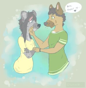 Rating: Safe Score: 0 Tags: 2011 anthro archived_source canid canine canis domestic_dog duo e621 english_text female german_shepherd heart_symbol herding_dog male mammal pastoral_dog sin. text User: bunchy7s