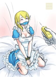 Rating: Questionable Score: 0 Tags: 1girls alice_in_wonderland alice_in_wonderland_(1951_film) alice_liddell_(cosplay) apron badxend blonde-haired_female blonde_hair bondage breasts cleavage closed_eyes cosplay disney dress female gag gagged impossible_clothes impossible_clothing jpg kingdom_hearts kingdom_hearts_ii kneeling namine nipples pressing_button pressing_remote_control public_domain remote remote_control remote_control_vibrator rule34 square_enix tied tight_clothes trembling User: bunchy7s