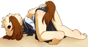 Rating: Questionable Score: 0 Tags: anthro black_eyes blush butt clothing e621 feet female hindpaw paws pikoko pose school_uniform short_fur solo tail uniform unknown_artist User: bunchy7s