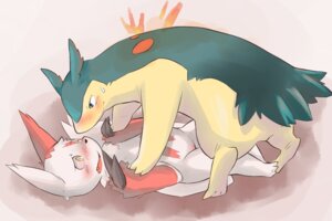 Rating: Explicit Score: 0 Tags: asukoji blush bodily_fluids duo e621 feet female feral fire generation_2_pokemon generation_3_pokemon genitals hindpaw lying markings nintendo paws pinned pokemon pokemon_(species) push red_markings simple_background tears typhlosion vulva white_background zangoose User: bunchy7s