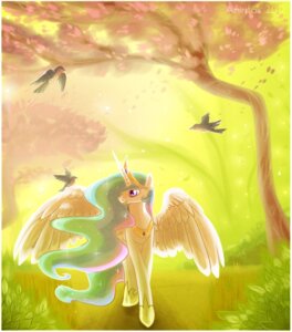 Rating: Safe Score: 0 Tags: aniritak avian bird border detailed_background e621 equid equine feathered_wings feathers female feral friendship_is_magic garden hair hasbro horn mammal multicolored_hair my_little_pony mythological_creature mythological_equine mythology princess princess_celestia_(mlp) quadruped royalty solo tail white_body white_border white_feathers winged_unicorn wings User: bunchy7s