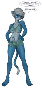 Rating: Explicit Score: 0 Tags: 4_toes anthro arms_bent arms_by_side barefoot biped blue_body blue_eyes blue_fur blue_penis boxers_(clothing) breasts bulge clothed clothing dialogue domestic_cat e621 english_text erection exposed feet felid feline felis fur genitals grey_hair gynomorph hair hands_on_hips hands_on_own_hips head_turned holding_hips humanoid_feet humanoid_genitalia humanoid_penis intersex mammal open_mouth penis penis_poking_out pink_nose plantigrade pose refleximage short_hair simple_background skimpy solo standing straight_legs tail text thin_tail toes under_boob underwear wavy_tail white_background User: bunchy7s