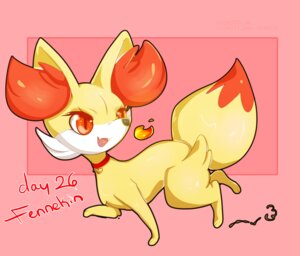Rating: Safe Score: 0 Tags: ambiguous_gender canid canine clue_(artist) collar e621 fennekin feral fire fur generation_6_pokemon heart_symbol inner_ear_fluff mammal nintendo open_mouth pokemon pokemon_(species) red_eyes solo tuft User: bunchy7s