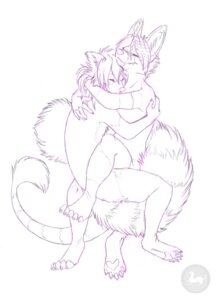Rating: Safe Score: 0 Tags: anthro canid canine cuddling duo e621 female femboy fluffy fluffy_tail fox genwyn graphite_(artwork) hug male mammal monochrome nyhm_gothly sabretoothed_ermine simple_background sketch tail traditional_media_(artwork) white_background User: bunchy7s