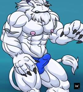 Rating: Explicit Score: 0 Tags: abs anthro bandai_namco biceps briefs clothing digimon digimon_(species) e621 erection felid genitals iceleomon kenailykos male mammal mane muscular muscular_anthro muscular_male nipples pecs penis solo tail tail_tuft tuft underwear User: bunchy7s