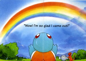 Rating: Safe Score: 0 Tags: blue_body blue_skin charmander dialogue e621 english_text fire flaming_tail generation_1_pokemon group humor male nintendo orange_body painting_(artwork) pokemon pokemon_(species) poliwhirl pun rainbow rainbow_arch red_eyes shell solo_focus squirtle tail text traditional_media_(artwork) traditional_painting_(artwork) traditional_watercolor_(artwork) turtle_shell unknown_artist watercolor_(artwork) User: bunchy7s