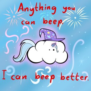 Rating: Safe Score: 0 Tags: 1:1 beep_beep clothing cloud e621 english_text equid equine female fireworks flying friendship_is_magic hasbro hat headgear headwear hi_res horn lol_comments mammal mr-1 my_little_pony mythological_creature mythological_equine mythology solo tail text trixie_(mlp) unicorn wizard_hat User: bunchy7s