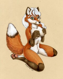 Rating: Questionable Score: 0 Tags: 2010 abstract_background anthro biped breast_fondling breast_play breasts canid canine e621 female fondling fox green_eyes hand_on_breast kneeling looking_at_viewer mammal nikita_(xianjaguar) nude pinup pose shy signature simple_background solo tail traditional_media_(artwork) xianjaguar User: bunchy7s