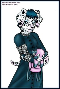 Rating: Safe Score: 0 Tags: 2003 alternative_fashion anthro backpack black_body black_fur black_spots canid canine canis dalmatian domestic_dog e621 female fur glamfur goth kazera mall_goth mammal markings simple_background solo spots spotted_body spotted_fur white_background white_body white_fur zeriara User: bunchy7s