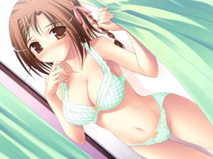 Rating: Questionable Score: 0 Tags: 1girls blush bow bow_bra bow_panties bra braid breasts brown_eyes brown_hair checkered checkered_bra checkered_panties curtains dutch_angle female game_cg green_bra green_panties hair_ornament hair_ribbon hairclip happiness happiness! kamisaka_haruhi lingerie long_hair navel panties ribbon rule34 solo standing string underwear underwear_only User: bunchy7s