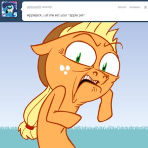 Rating: Safe Score: 0 Tags: 1:1 anthro applejack_(mlp) ask_blog ask_jappleack blonde_hair clothing disgust e621 earth_pony english_text equid equine eyebrows featureless_hands female friendship_is_magic green_eyes hair hasbro hat headgear headwear horse hotdiggedydemon mammal my_little_pony pony semi-anthro soarin_(mlp) solo teeth text toony tumblr user_message username wonderbolts_(mlp) User: bunchy7s