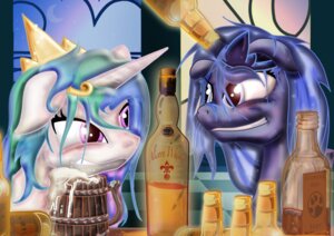 Rating: Safe Score: 0 Tags: 2012 absurd_res alcohol beverage blue_eyes blue_hair bottle container crown cup detailed_background drunk duo e621 english_text equid equine eye_contact female feral foam friendship_is_magic fur grin hair hasbro headgear hi_res horn looking_at_another mammal multicolored_hair my_little_pony mythological_creature mythological_equine mythology pink_eyes princess princess_celestia_(mlp) princess_luna_(mlp) purple_body purple_fur royalty smile substance_intoxication teeth text tiara toonlancer unicorn white_body white_fur User: bunchy7s