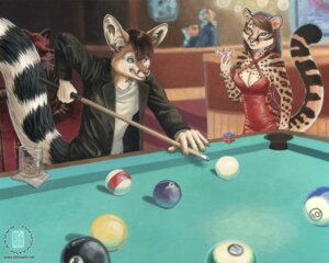 Rating: Safe Score: 0 Tags: 10_ball 14_ball 2007 4_ball 5:4 5_fingers 8_ball anthro ball bar bassariscus beverage billiard_ball billiard_chalk billiard_table billiards black_body black_fur blue_eyes breasts brown_hair cleavage clothed clothing cocktail_glass container cue_ball cue_stick cup distracted dress drinking_glass duo_focus e621 felid feline female fingers food fur furniture glass glass_container glass_cup group hair holding_container holding_cup holding_object humanoid_hands inner_ear_fluff inside jacket jock kacey kendall_(sirkain) leopardus looking_aside looking_at_another male mammal ocelot procyonid raised_tail ring-tailed_cat shirt short_hair sitting spots standing table tail tan_body tan_fur topwear tuft white_body white_fur User: bunchy7s