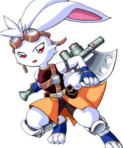 Rating: Safe Score: 0 Tags: 5:6 ambiguous_gender anthro biped clothed clothing e621 eyewear full-length_portrait fur g-sun goggles kemono lagomorph leporid long_ears looking_at_viewer mammal melee_weapon open_mouth portrait rabbit red_eyes simple_background solo warrior weapon white_background white_body white_fur User: bunchy7s