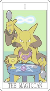 Rating: Safe Score: 0 Tags: alakazam ambiguous_gender as_above_so_below_pose award card card_template cutlery duo e621 ekans feral fortune_telling furniture generation_1_pokemon holding_object holding_spoon infinity_symbol kitchen_utensils looking_at_viewer magic_user major_arcana miji nintendo occult_symbol orb pentagram pokemon pokemon_(species) rattle_(anatomy) roman_numeral spoon symbol table tarot tarot_card the_magician_(tarot) tools trophy User: bunchy7s