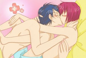 Rating: Explicit Score: 0 Tags: black_hair boxers_only eyes_closed glasses kissing male male_only mukahi_gakuto oshitari_yuushi prince_of_tennis red_hair rule34 tagme User: bunchy7s