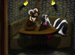 Rating: Safe Score: 0 Tags: 2012 anthro bottomwear bovid breasts caprine cleavage clothed clothing contessa_skunk dan19blindside duo e621 eye_contact female great_kilt green_eyes grey_eyes hair horn kilt long_hair looking_at_another love male mammal mephitid murdock romantic romantic_ambiance romantic_couple skunk stripes tail white_hair User: bunchy7s