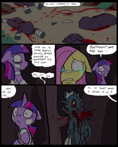 Rating: Explicit Score: 0 Tags: 2013 arthropod bandage blood blood_from_mouth blood_in_mouth blood_on_clothing blood_splatter bodily_fluids changeling_(mlp) clothed clothing comic corpse death decapitation dialogue digital_media_(artwork) duo e621 english_text equid equine excessive_blood female feral fluttershy_(mlp) friendship_is_magic fur gore gore_focus grass green_body green_eyes grotesque_death hair hasbro hat headgear headwear horn horror_(theme) horse impalement insect_wings mammal mane metal_(artist) multicolored_hair my_little_pony mythological_creature mythological_equine mythology pink_hair plant pony purple_body purple_eyes purple_fur purple_hair speech_bubble tears text tree twilight_sparkle_(mlp) two_tone_hair unicorn violence wings yellow_body yellow_fur User: bunchy7s