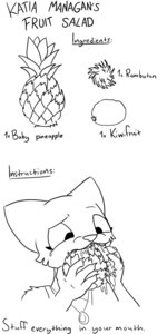 Rating: Safe Score: 0 Tags: 1:2 anthro black_and_white e621 english_text felid female food fruit hi_res katia_managan khajiit mammal microsoft monochrome open_mouth pineapple plant prequel_adventure pseudonymous sketch solo text the_elder_scrolls User: bunchy7s