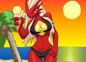 Rating: Questionable Score: 0 Tags: anthro anthrofied avian beach bikini bird blaziken breasts clothed clothing crotch_tuft dessert detailed_background e621 female food generation_3_pokemon ice_cream navel nintendo non-mammal_breasts outside palm_tree pikanjo plant pokemon pokemon_(species) pokemon_snap_xxx pokemorph sand seaside skimpy sky solo sun sunset swimwear tight_clothing tree tuft two-piece_swimsuit water User: bunchy7s