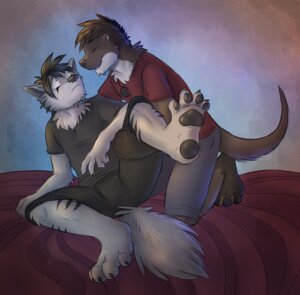 Rating: Safe Score: 0 Tags: anthro barefoot bed black_hair black_nose blackymoon brown_body brown_fur brown_hair canid canine canis claws clothed clothing digital_media_(artwork) duo e621 eyes_closed feet fur furniture gothwolf hair male mammal mustelid otter pawpads paws smile toe_claws white_body white_fur wolf User: bunchy7s