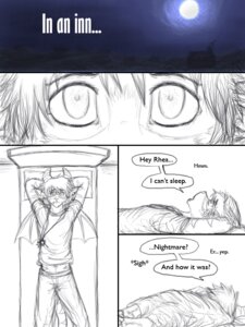 Rating: Safe Score: 0 Tags: 3:4 anthro buwaro_elexion clothed clothing comic demon dialogue e621 english_text female jakkai male rhea_snaketail slightly_damned text yellowpower User: bunchy7s