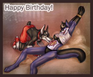 Rating: Questionable Score: 0 Tags: anthro bdsm birthday body_sushi bondage bound breasts cake canid canine canis clothed clothing collar dessert digital_media_(artwork) dobermann domestic_dog duo e621 eyes_closed female food food_fetish food_play fox licking male mammal panties pinscher tail tongue tongue_out topless underwear zambuka User: bunchy7s