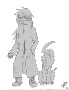 Rating: Safe Score: 0 Tags: absol alternate_species ambiguous_gender boots clothing coat duo e621 feral footwear generation_3_pokemon hair hand_in_pocket holding_object holding_pokeball human humanized jackerwobb long_hair looking_at_viewer mammal monochrome nintendo pockets pokeball pokemon pokemon_(species) prosthetic prosthetic_hand shoes simple_background sitting standing topwear trenchcoat xell User: bunchy7s