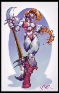 Rating: Questionable Score: 0 Tags: 1girls artist_signature blue_skin braid divada female long_hair orange_hair rule34 signature solo tagme wagner weapon weaponlord User: bunchy7s