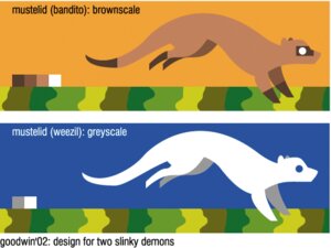 Rating: Safe Score: 0 Tags: 2002 4:3 adobe_illustrator_(artwork) ambiguous_gender brown_body brown_fur chris_goodwin digital_media_(artwork) duo e621 english_text feral fur leg_markings low_res mammal markings mustelid socks_(marking) tail text toony white_body white_fur User: bunchy7s