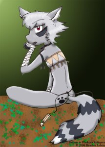 Rating: Safe Score: 0 Tags: 2006 ambiguous_gender anthro armband bandeau bangs beads biped butt butt_markings choker clothed clothing crop_top e621 footprint fur grey_body grey_fur jewelry leaf looking_at_viewer mammal markings necklace nymph pawprint pawprint_tattoo procyonid raccoon red_eyes ring_(marking) ringed_tail salome_(sokora_refugees) shirt sitting skimpy sokora_refugees solo sp85 striped_markings striped_tail stripes tail tail_markings tassels tattoo topwear tribal wraps User: bunchy7s