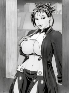 Rating: Questionable Score: 0 Tags: 1girls big_lips breasts burst_angel earrings female hand_on_chest hand_on_own_chest huge_breasts leaning_back monochrome nip_slip rplatt rule34 sei_(burst_angel) solo tied_hair underboob User: bunchy7s