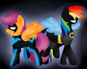 Rating: Safe Score: 0 Tags: bat_symbol batman batman_(series) blackbewhite2k7 blue_body blue_feathers blue_fur crossover dc_comics duo e621 equid equine feathered_wings feathers female feral friendship_is_magic fur hair hasbro hi_res mammal multicolored_hair my_little_pony mythological_creature mythological_equine mythology nightwing_(dc) orange_body orange_fur pegasus purple_hair quadruped rainbow_dash_(mlp) rainbow_hair scootaloo_(mlp) simple_background tail wings young young_feral User: bunchy7s