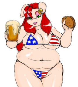 Rating: Questionable Score: 0 Tags: alcohol american_flag american_flag_bikini anthro beer beer_mug belly beverage big_breasts bikini biped bonnie_(speeds) breasts burger clothed clothing container cup deep_navel digital_media_(artwork) domestic_pig dual_holding e621 ear_piercing ear_ring eyeshadow female flag flag_bikini flag_clothing flag_print flag_swimwear flag_underwear floppy_ears food front_view glistening green_eyes hair half-closed_eyes head_tilt hi_res holding_alcohol holding_beer holding_beer_mug holding_beverage holding_container holding_cup holding_food holding_mug holding_object holding_sandwich hoop_ear_ring huge_breasts lips looking_at_viewer makeup mammal mug narrowed_eyes navel obese obese_anthro obese_female overweight overweight_anthro overweight_female piercing pink_lips portrait print_bikini print_clothing print_swimwear raised_hand red_hair ring_piercing sandwich_(food) simple_background sketch skimpy solo speeds standing suid suine sus_(pig) swimwear tan_body tan_skin thick_thighs three-quarter_portrait tight_clothing two-piece_swimsuit united_states_of_america white_background wide_hips User: bunchy7s
