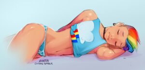 Rating: Safe Score: 0 Tags: alternate_species clothed clothing crossgender doxy e621 ear_piercing eyes_closed femboy friendship_is_magic ftm_crossgender hair hasbro human humanized male mammal multicolored_hair my_little_pony navel not_furry panties piercing rainbow rainbow_dash_(mlp) rainbow_hair shirt simple_background skimpy sleeping solo tank_top text topwear underwear User: bunchy7s