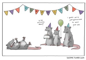 Rating: Safe Score: 0 Tags: ambiguous_gender american_opossum asking asking_another balloon banner birthday birthday_cake birthday_party bunting_(banner) cake candle clothing decoration dessert dialogue e621 english_text feral fire food fur green_balloon grey_body grey_fur group hat headgear headwear holding_balloon holding_cake holding_food holding_object humor inflatable letter_bunting liz_climo male mammal marsupial open_mouth party_hat pennant_banner playing_dead question tail talking_feral talking_to_another text url virginia_opossum yes-no_question User: bunchy7s
