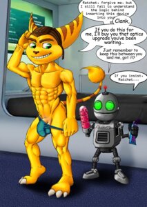 Rating: Explicit Score: 0 Tags: 2010 2d abs balls balls_silhouette clank_(ratchet_and_clank) digital digital_art digital_drawing digital_drawing_(artwork) green_eyes lombax lube lube_on_sex_toy lube_tube male male_only muscular muscular_male penis penis_silhouette pilot_hat pulling_down_underwear ratchet_(ratchet_and_clank) ratchet_and_clank robot rocketlombax rule34 shaded tagme tail tail_tuft text text_bubble tree_clawed_toes underwear video_games User: bunchy7s