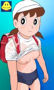 Rating: Explicit Score: 0 Tags: 1girls backpack black_eyes bloomers breasts brown_hair buruma doraemon female human light-skinned_female light_skin looking_at_viewer nipples pigtails rule34 shirt shizuka_minamoto short_hair solo umanosuke_the_world User: bunchy7s