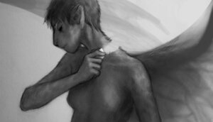 Rating: Safe Score: 0 Tags: anthro breaking_the_fourth_wall breasts digital_media_(artwork) drawn_over e621 eraser featureless_breasts felid female fur greyscale half-length_portrait mammal markings meta monochrome nude portrait self-harm solo spots spotted_body spotted_fur strange_loop suicide symbolism wings ymxa User: bunchy7s